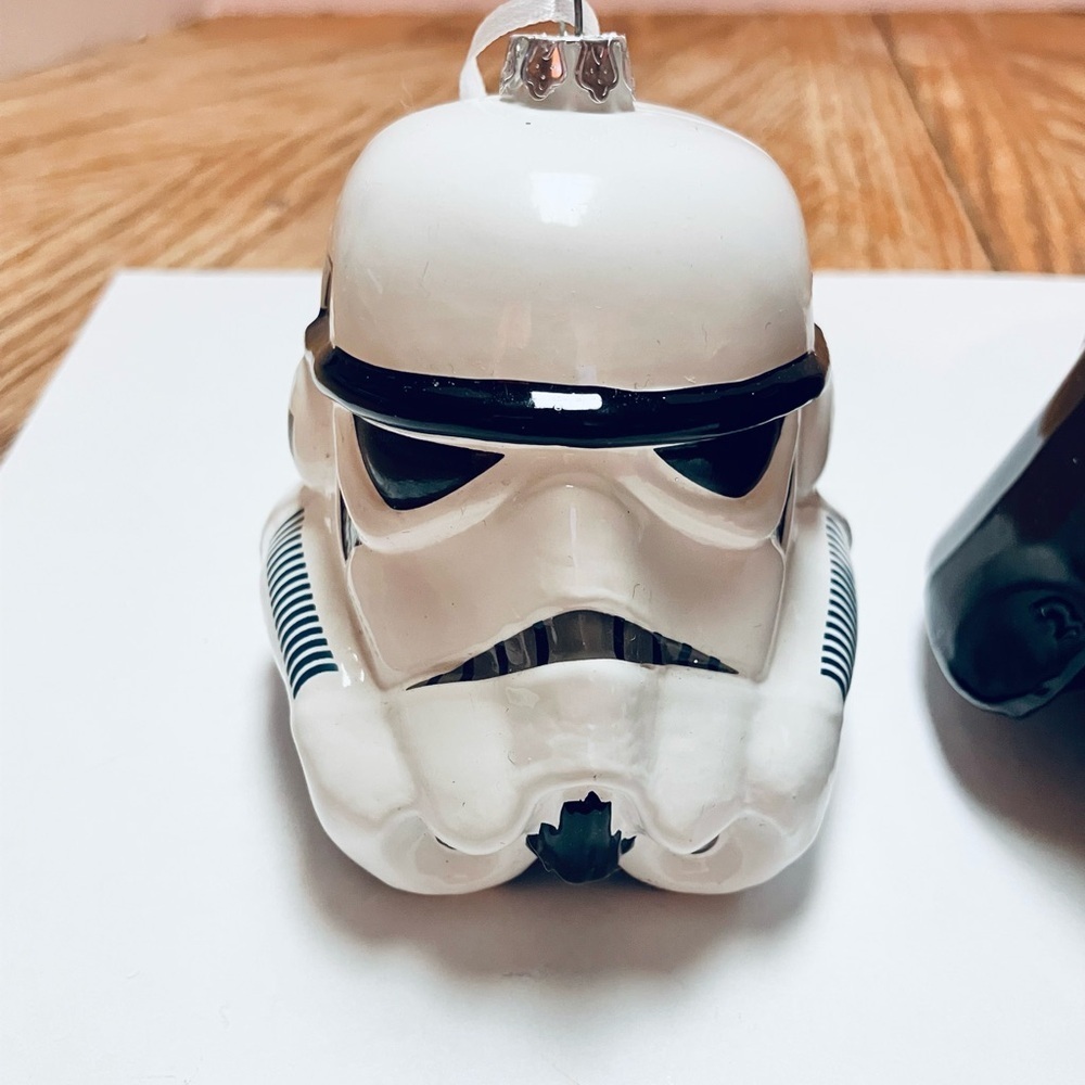 Hallmark Star Wars Stormtrooper & Darth Vader Ceramic Ornaments Set No Box - Picture 3 of 7